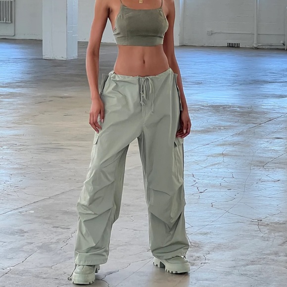 Local European Pants - Local European Sage Parachute Pants